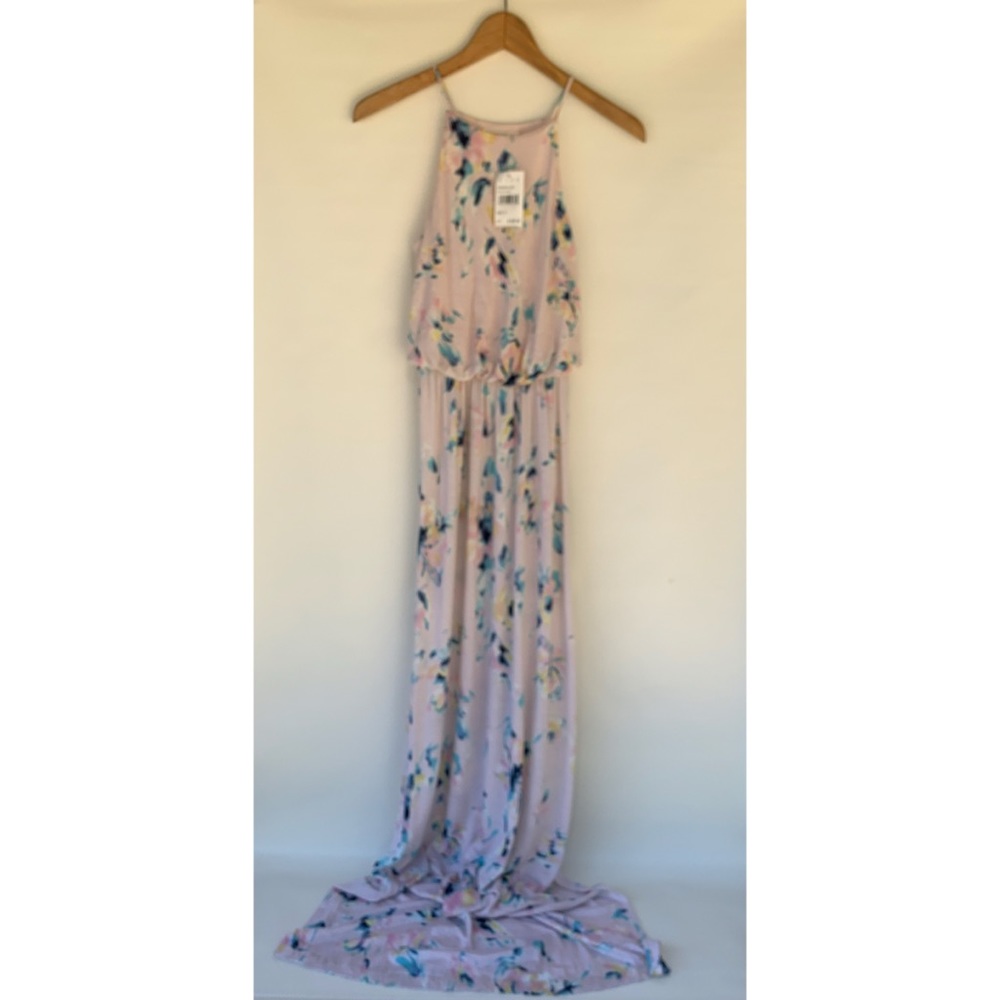 LUSH light pink floral maxi dress